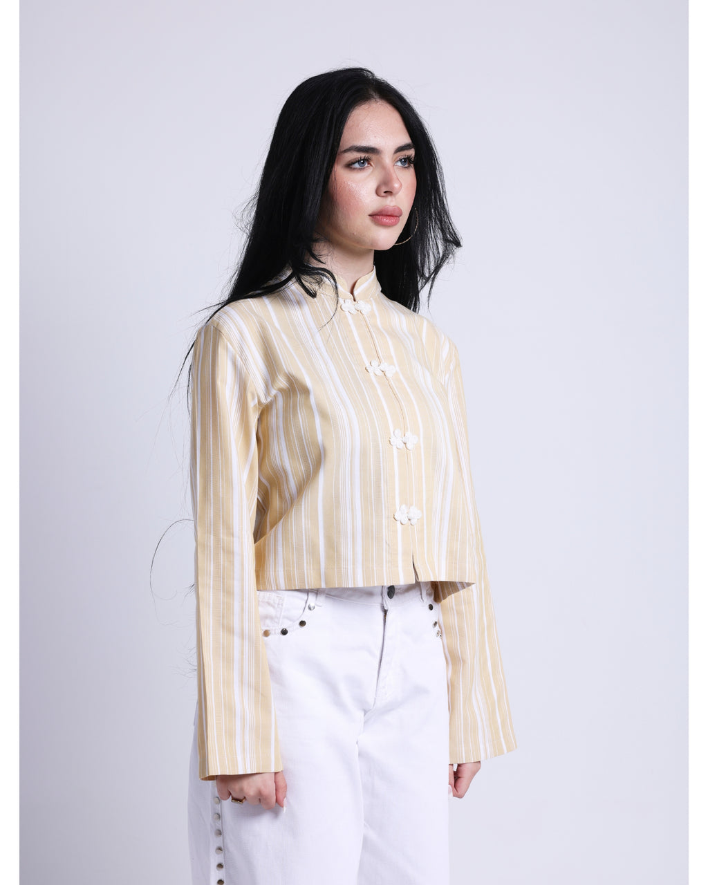 chinese blouse in yellow