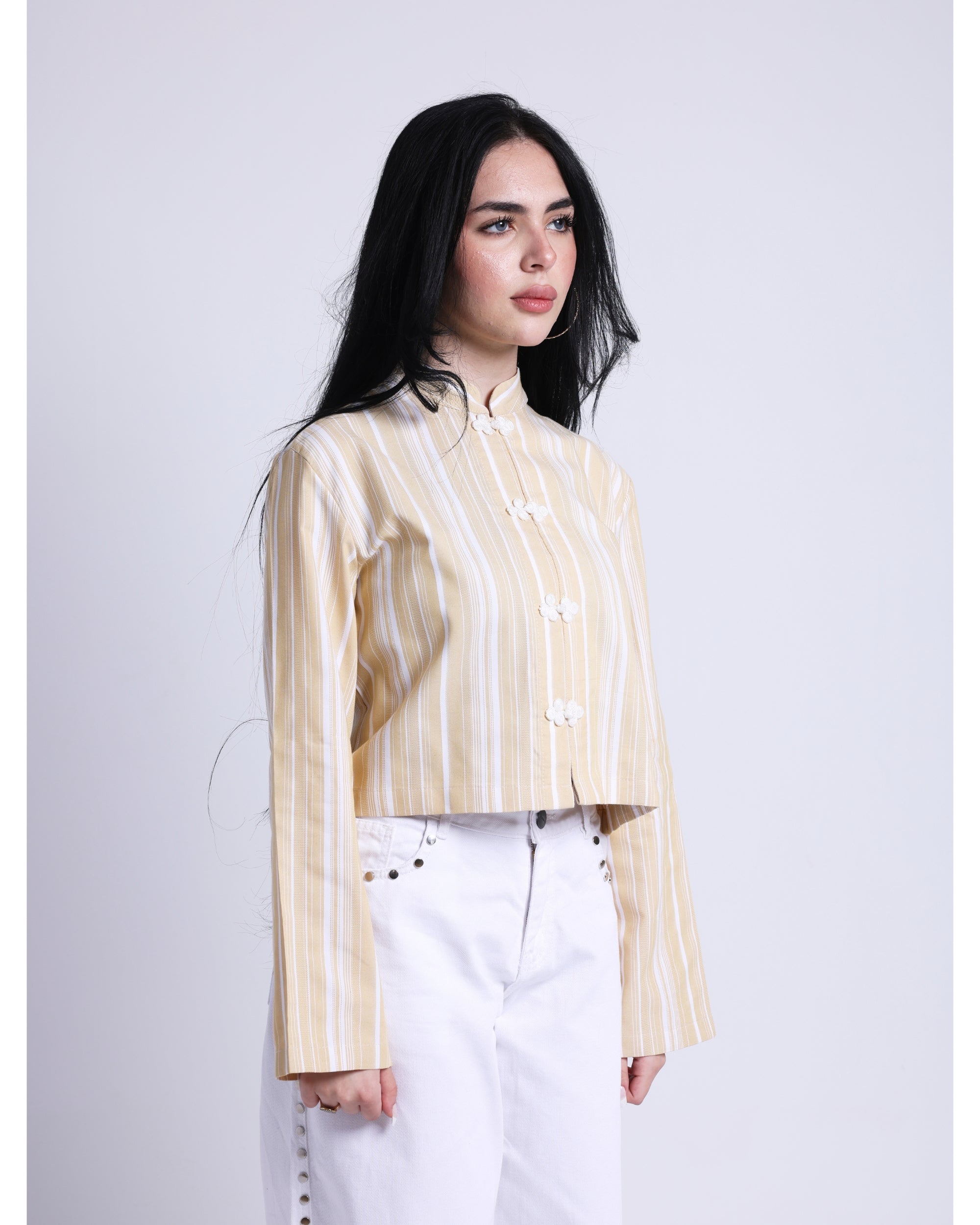 chinese blouse in yellow