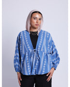 THE FLOWERY BLOUSE IN blue