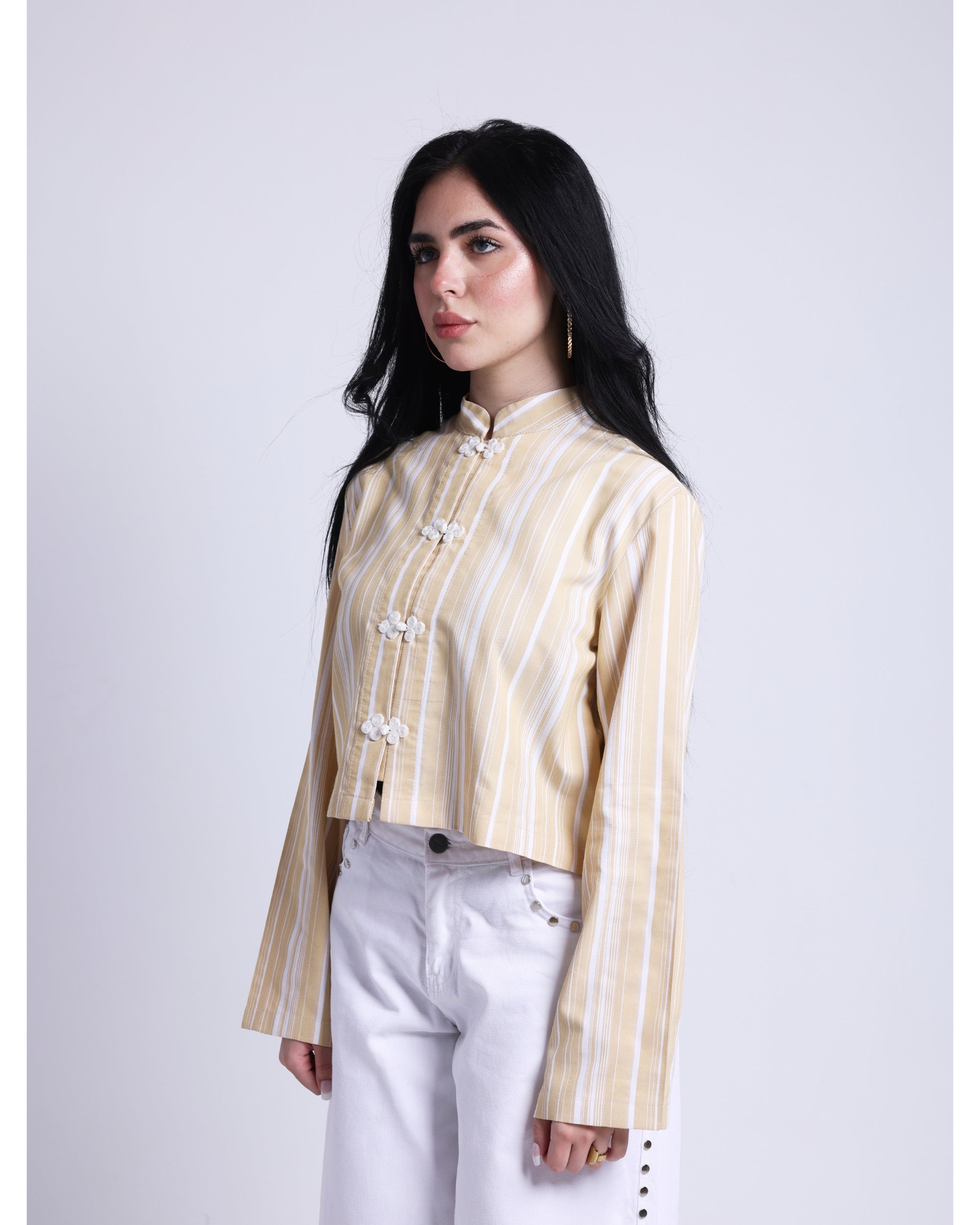 chinese blouse in yellow