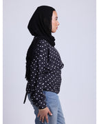 polka dots blouse in balck