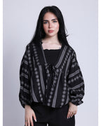 THE FLOWERY BLOUSE IN BLACK