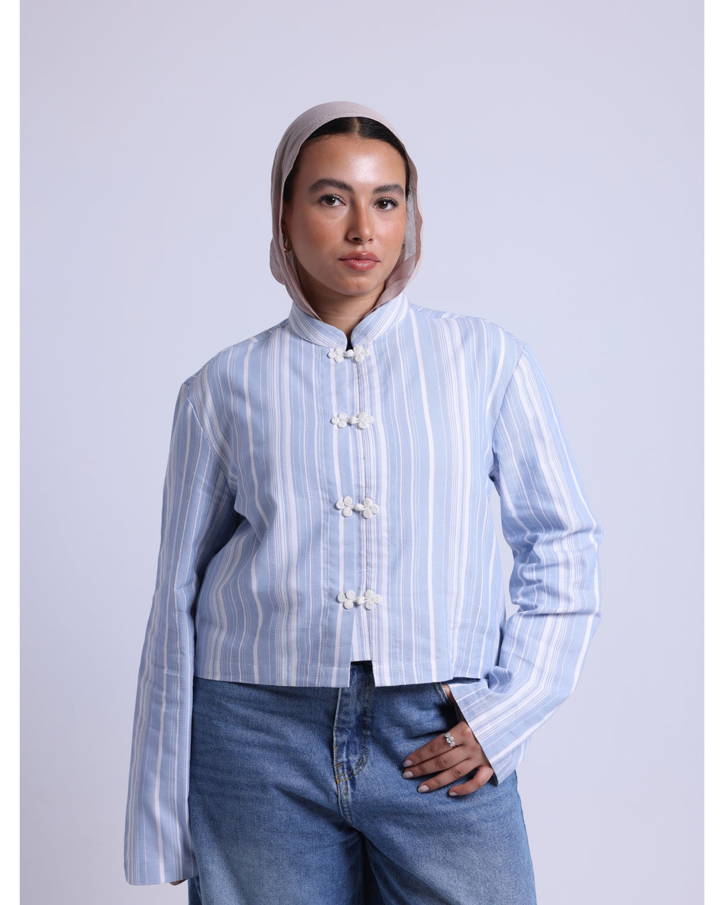 chinese blouse in blue
