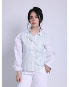 no sleeve blouse in mint