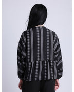 THE FLOWERY BLOUSE IN BLACK