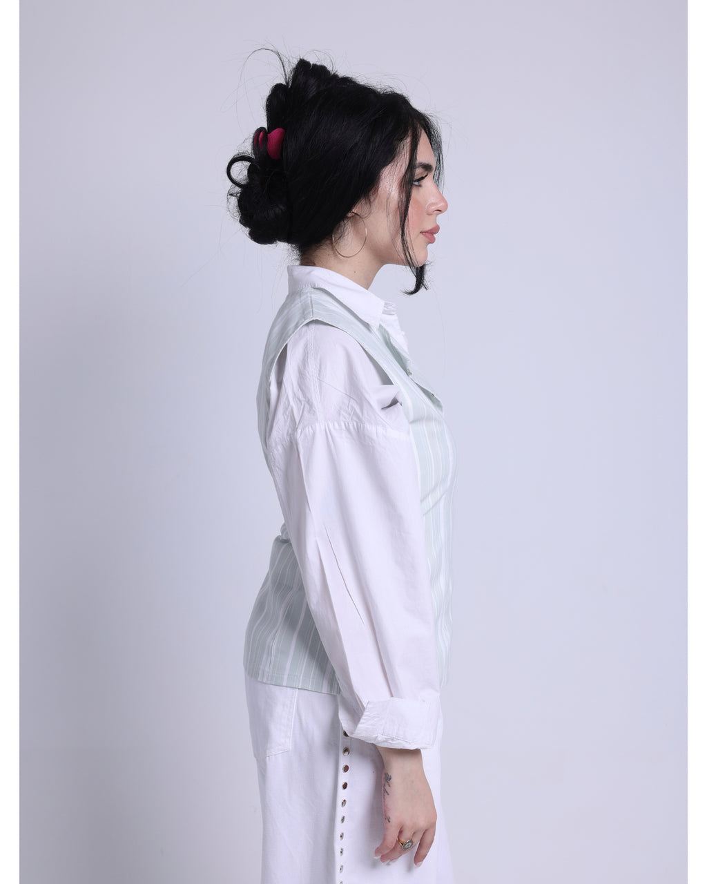 no sleeve blouse in mint