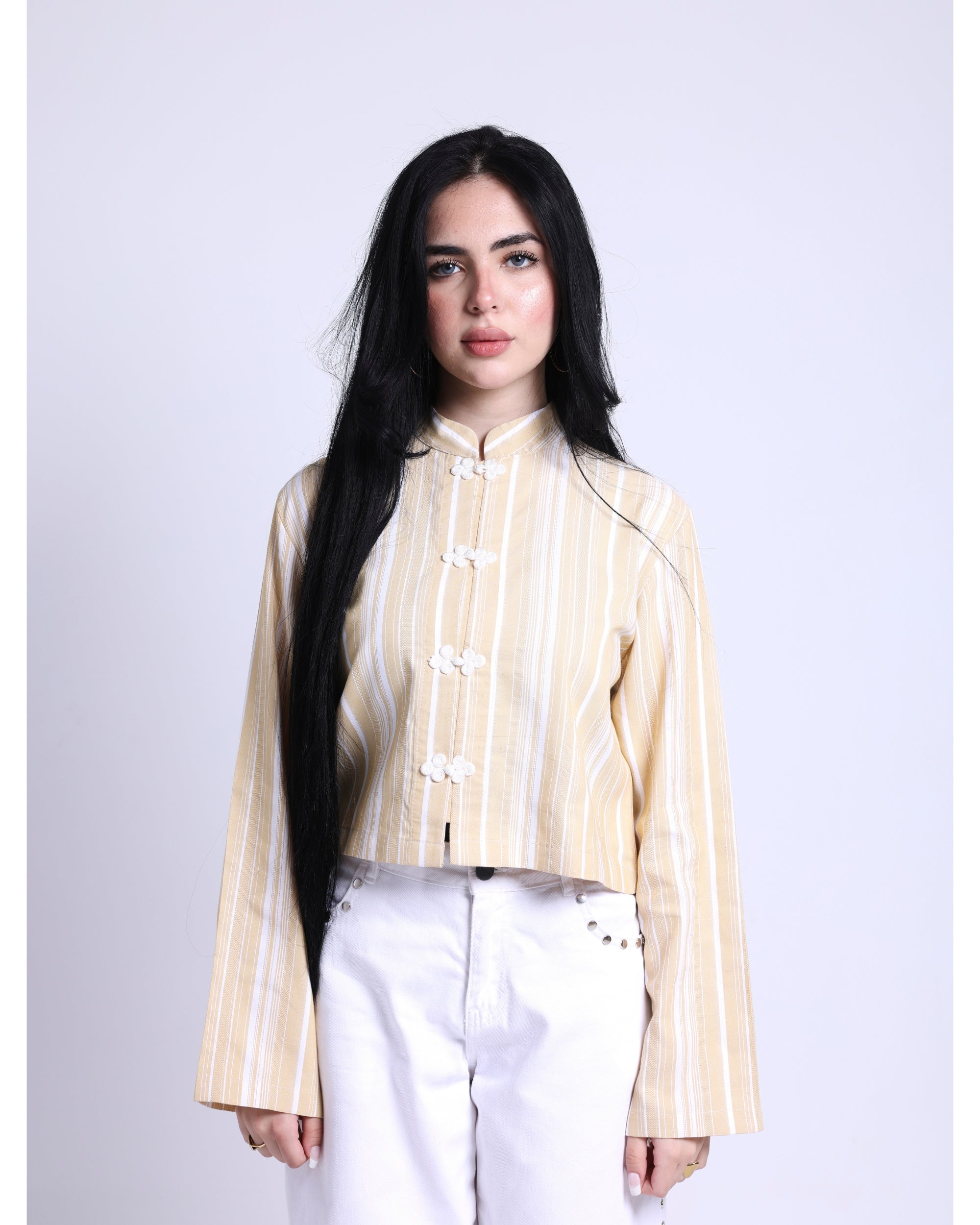 chinese blouse in yellow