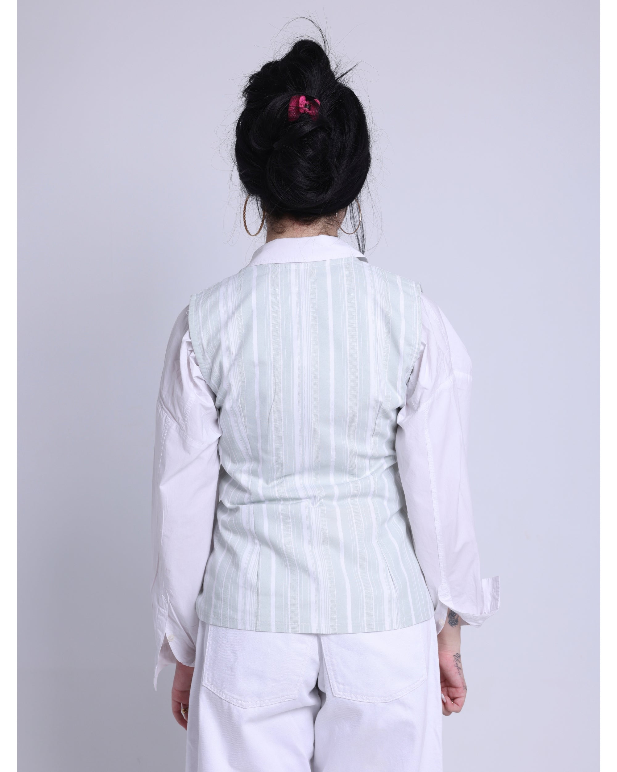 no sleeve blouse in mint