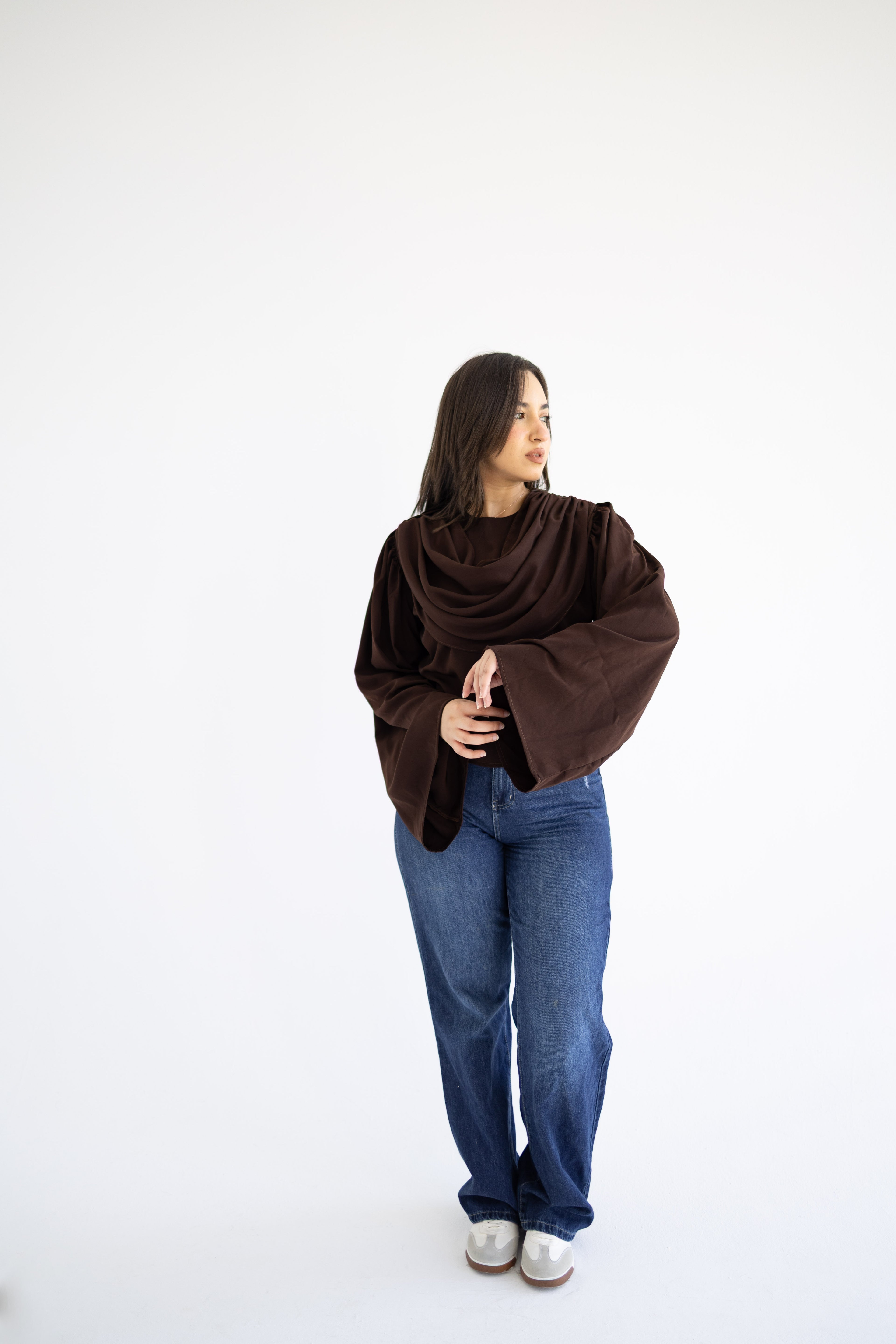 Monoflow Blouse In Dark brown