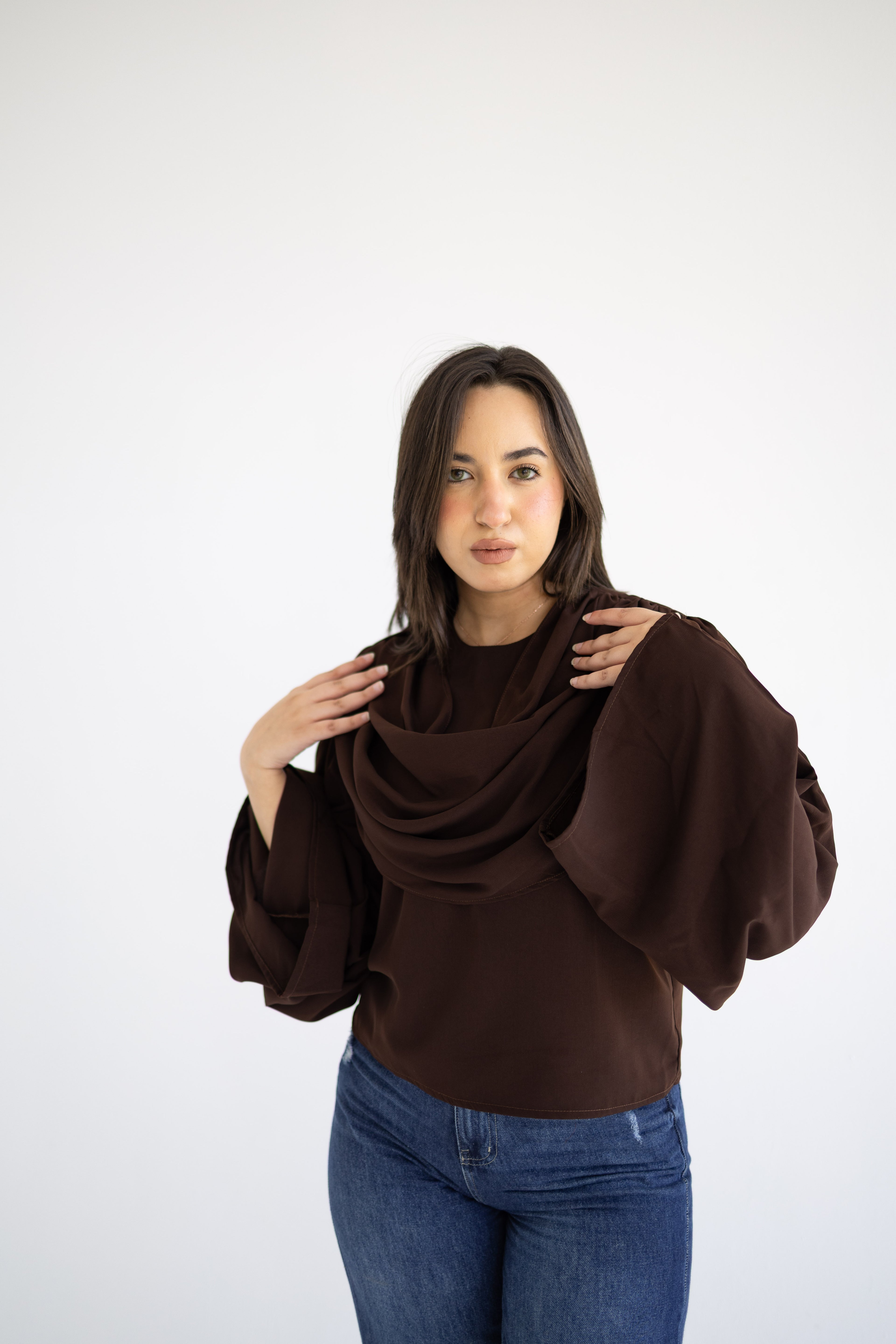 Monoflow Blouse In Dark brown