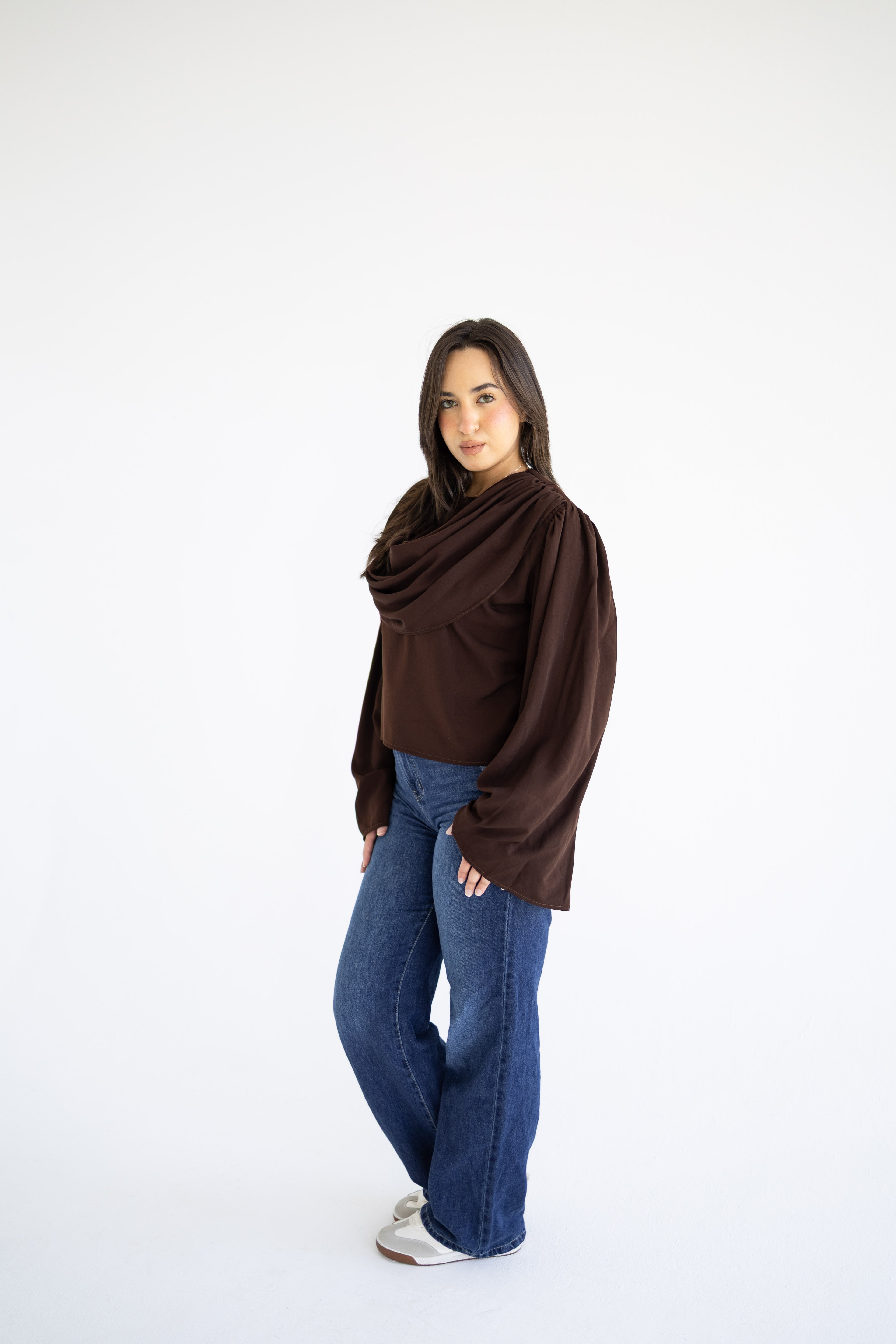 Monoflow Blouse In Dark brown
