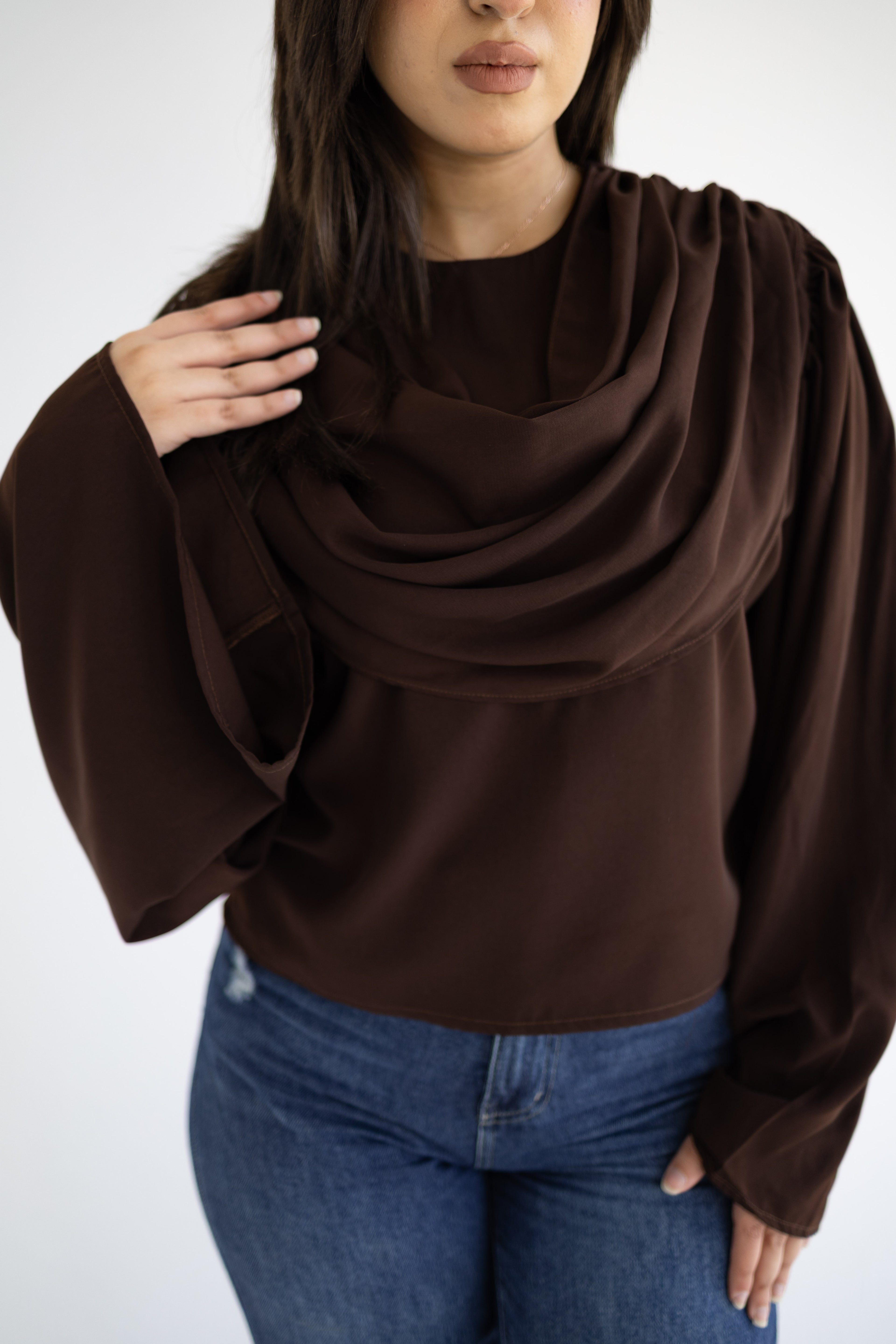 Monoflow Blouse In Dark brown