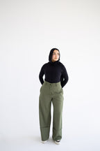 The Cuff Trousers In Olive