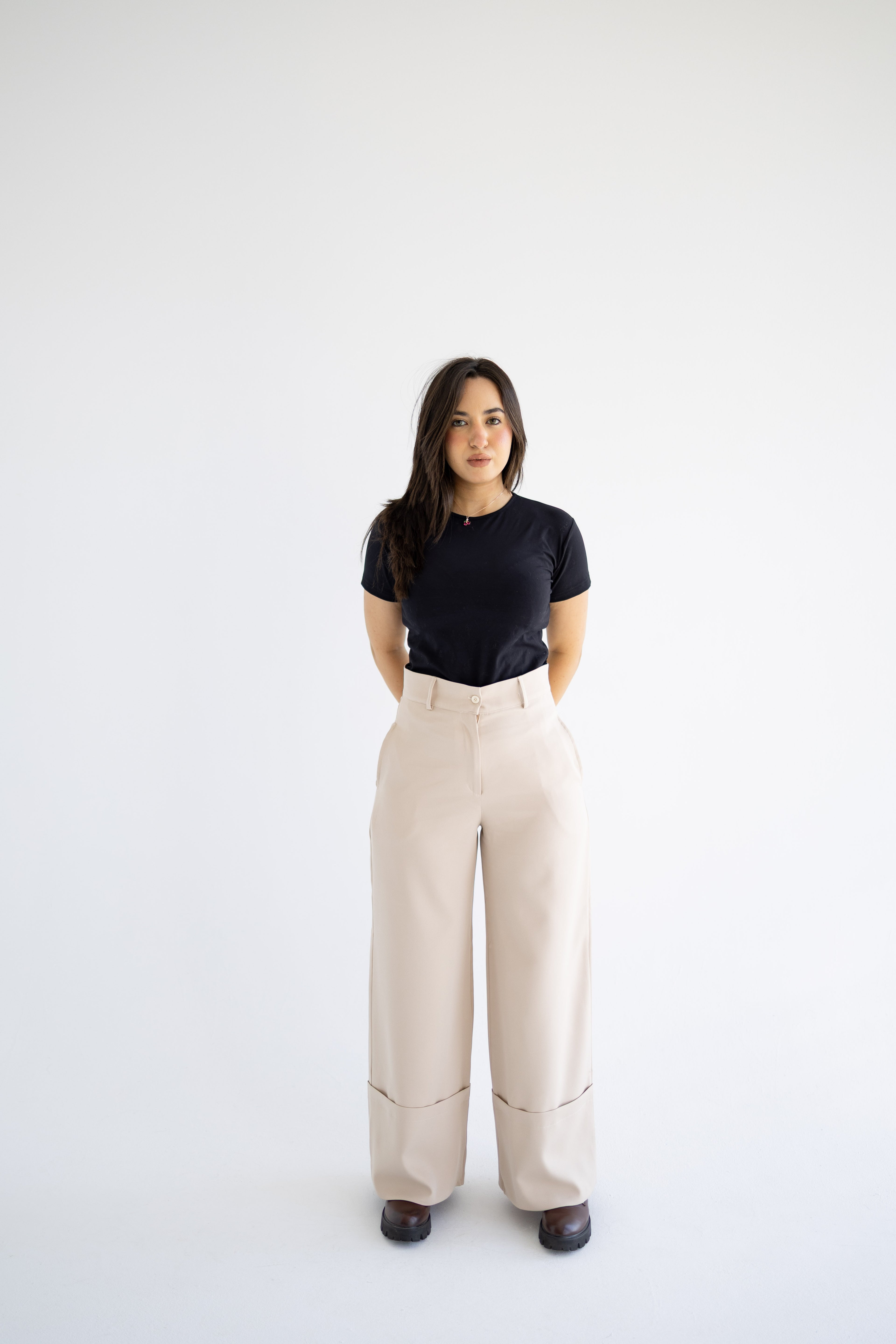 The Cuff Trousers In Beige