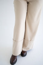 The Cuff Trousers In Beige
