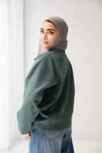 mint green suede jacket