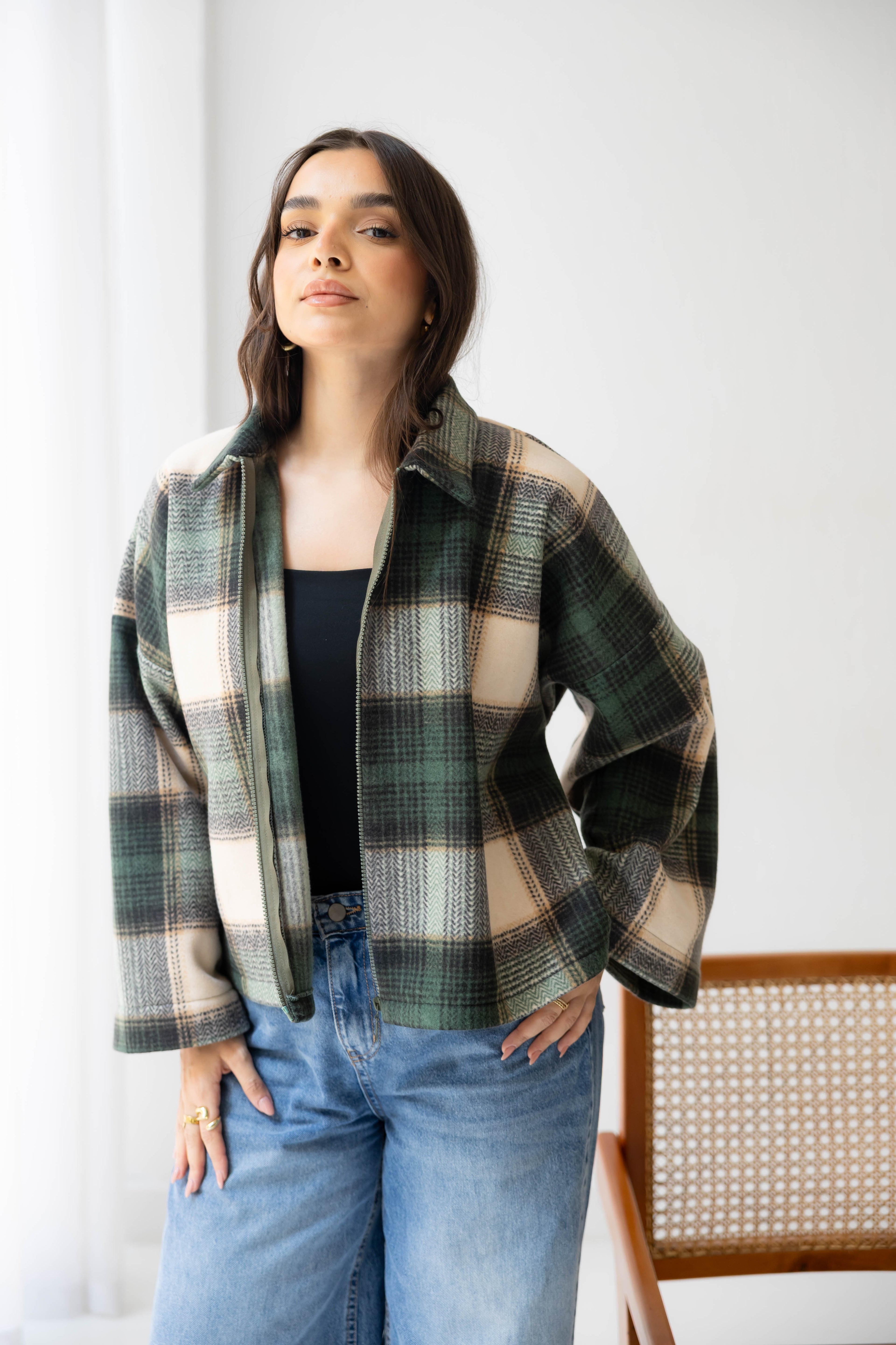 green everyday cozy jacket