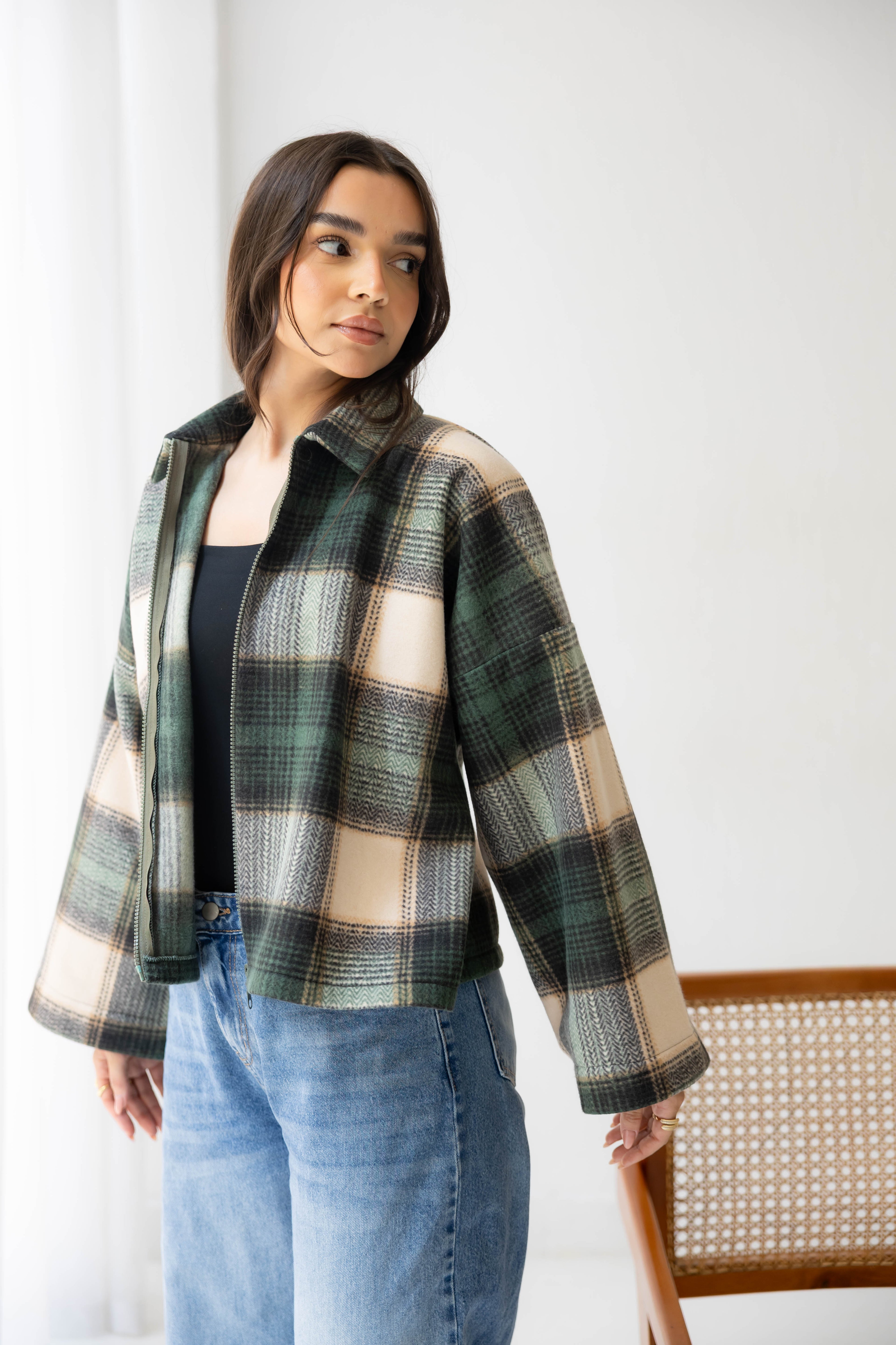 green everyday cozy jacket