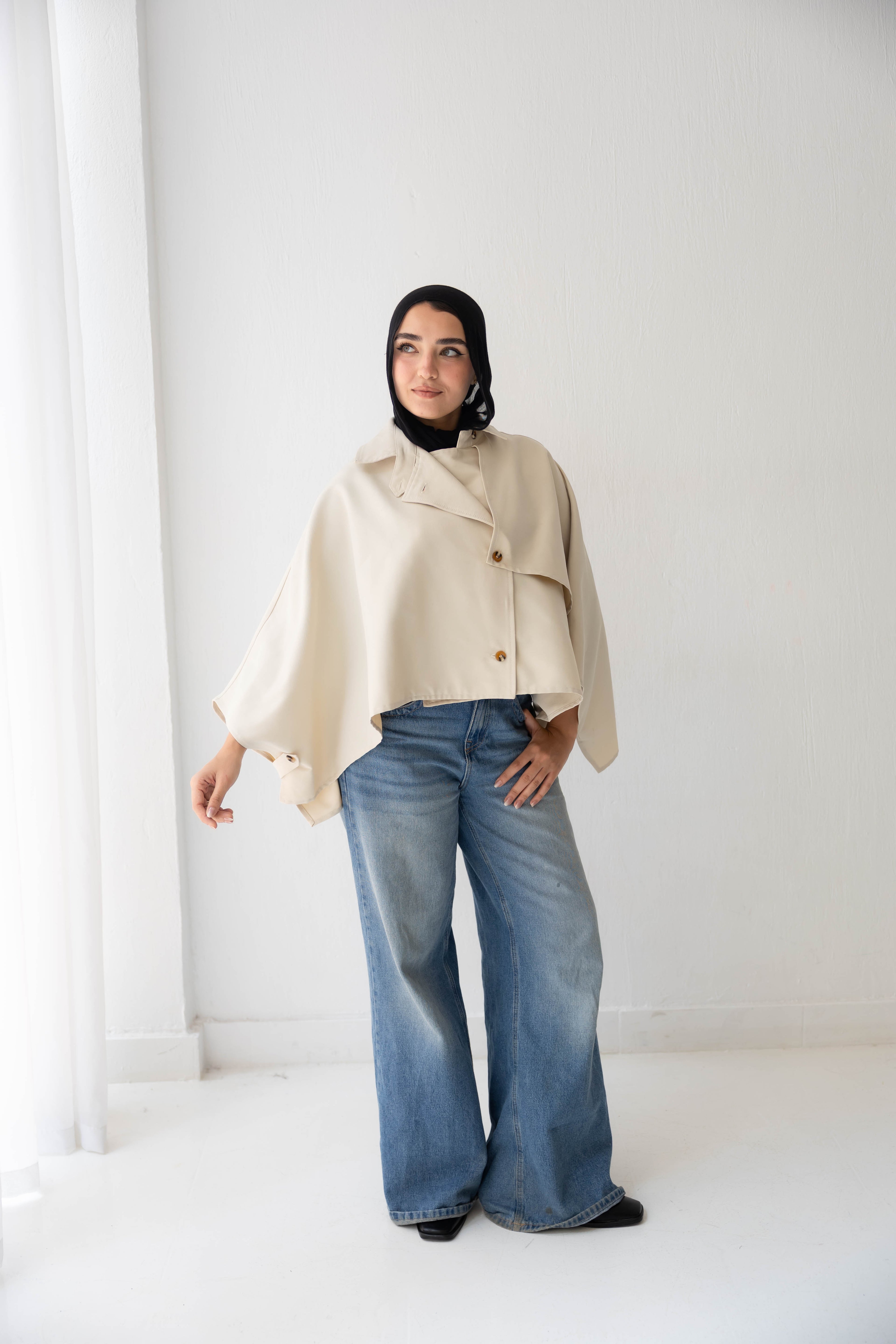 TOI’S TRENCH COAT IN LIGHT CREAM