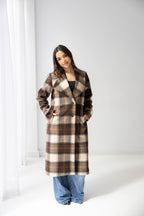The Hazel Plaid Longline Coat