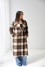 The Hazel Plaid Longline Coat