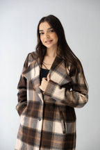The Hazel Plaid Longline Coat