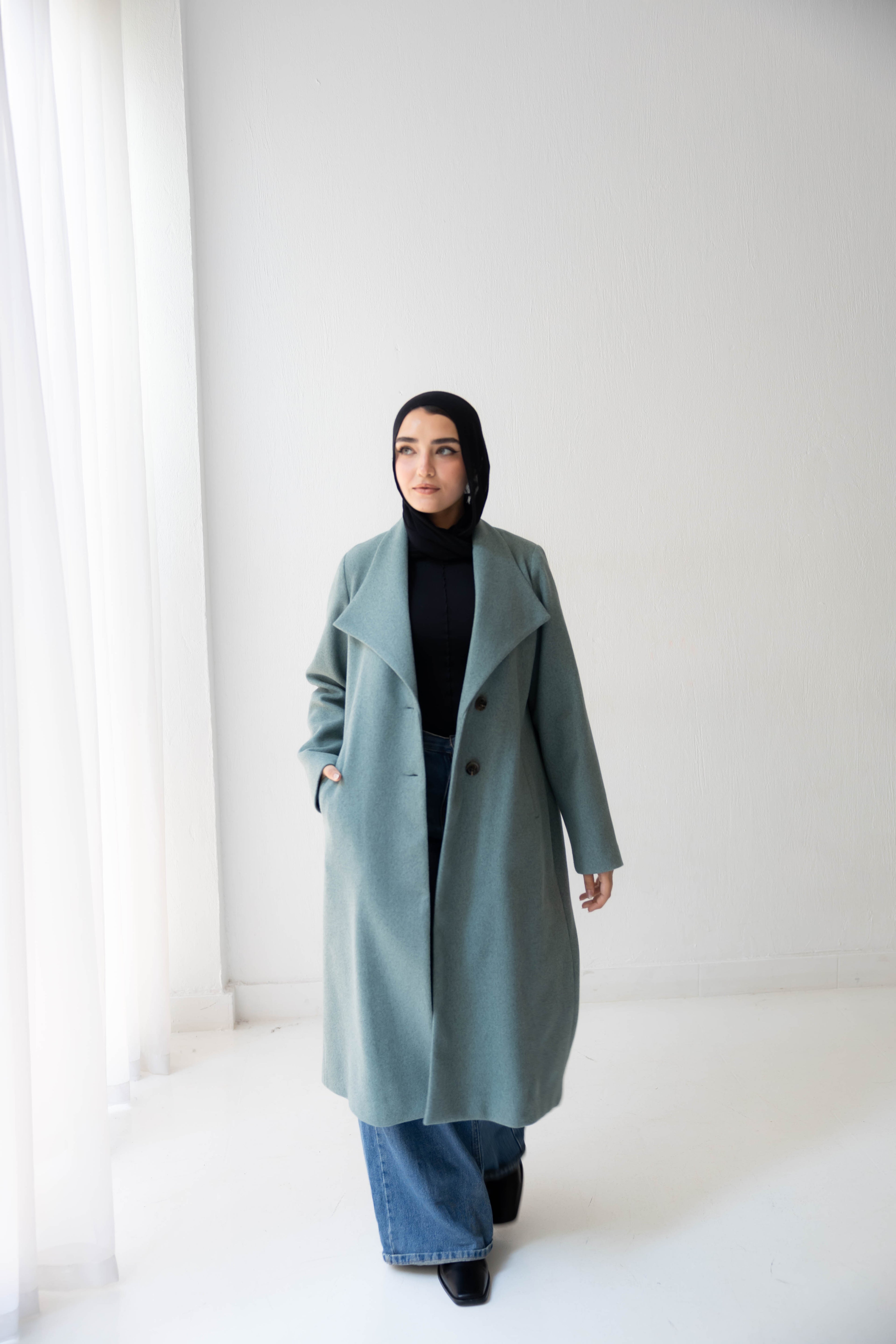 The Sage Classic Long Coat
