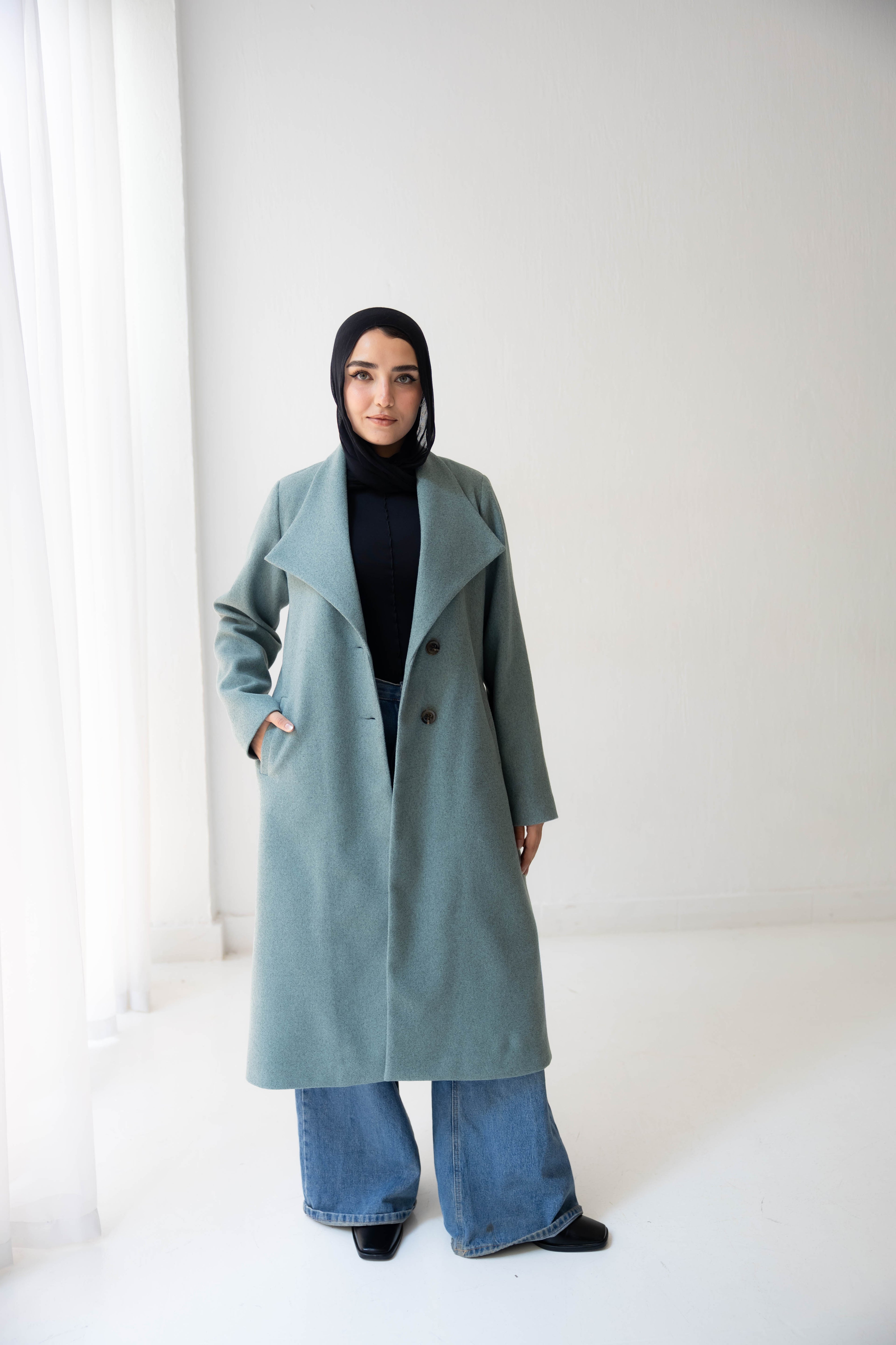 The Sage Classic Long Coat